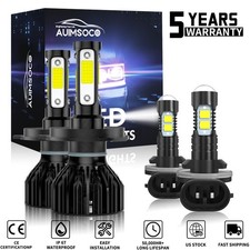 6000k For Ford Escape 2001 2002 2003 2004 4x Led Headlight Hilofog Light Combo 6000k For Ford Escape 2001 2002 2003 2004 4x Led Headlight Hilofog Light Combo