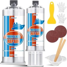 Marine Fiberglass Repair Kit - 3.4Oz White Gel Coat for Boats and Acrylic