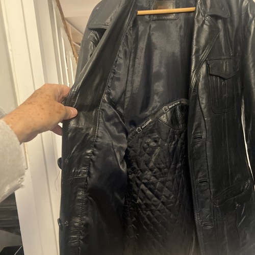 black leather jacket mens xl - Picture 5 of 8