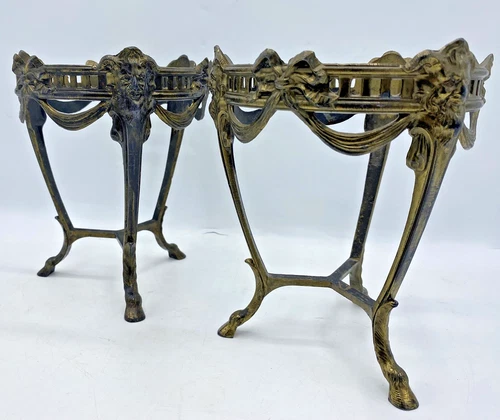 Antique pair of french Napoleon III pedestal bases 19th century