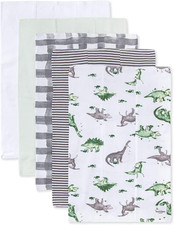 Organic Cotton Burp Cloths 5 Pack 17 x 12 Inches Soft Absorbent Machine Washable