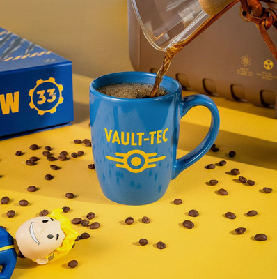 Bones Coffee Company Fallout Vault-Tec Ceramic Mug NEW FREE SHIPPING