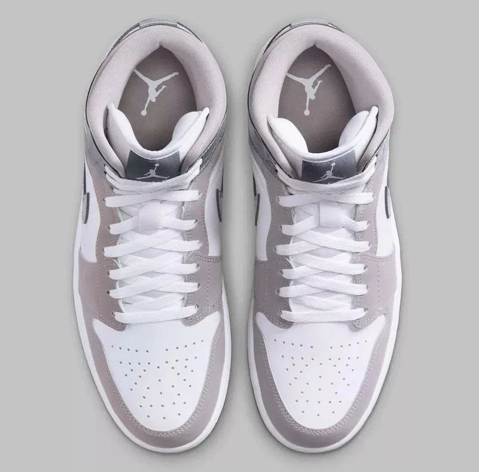 Nike Air Jordan 1 Mid SE Blanco Medio Gris Fresco HF3216-100 Para hombres Talla 11 Foto 4 de 4