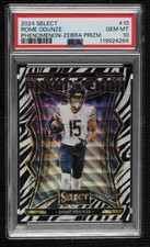 2024 Panini Select Phenomenon Zebra Prizm Rome Odunze PSA 10 GEM MT Rookie RC