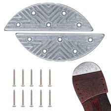 Metal Heel Plates Sole Repair Kit with Screw Nails Shoe Heel Taps Tips
