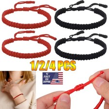 4x Tibetan Lucky String Woven Bracelet for Protection Men Women Good Lucky Gifts
