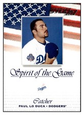 Paul Lo Duca 2002 Donruss Studio Spirit of the Game #SG-16 Los Angeles Dodgers