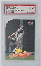 2004 FLEER ULTRA PLATINUM MEDALLION KEN GRIFFEY JR. #'D 56/66 PSA 9 CARD #189