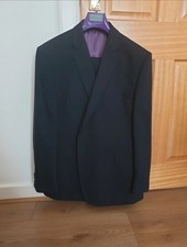 Performance Navy Blue 2-Piece Suit 48S