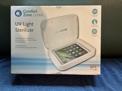 Large UV Light Sterilizer Box White New In Box Comfort Zone 