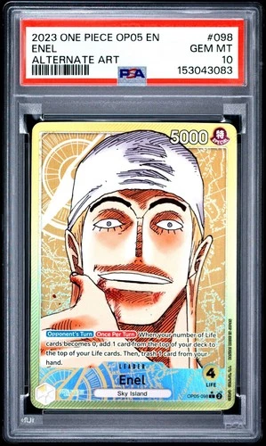 One Piece Enel Alternate Art OP05-098 PSA 10 Gem Mint