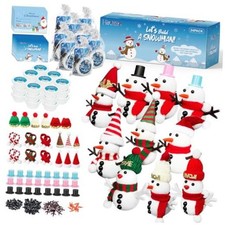 24Pack Build a Snowman Kit, Snowman DIY Kit with 24 Cards 24-Pack multicolored