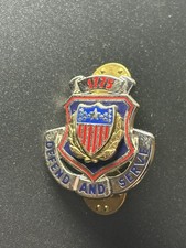 Vintage 1775 US Army Protect and Serve Button Pin Made In USA
