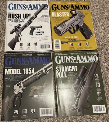 Guns & Ammo Lot of 4 Magazines, *New condition, *Free Shipping