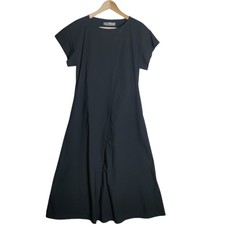 Paquito Black Short Sleeve Midi Dress Made in Italy  Womens Size S