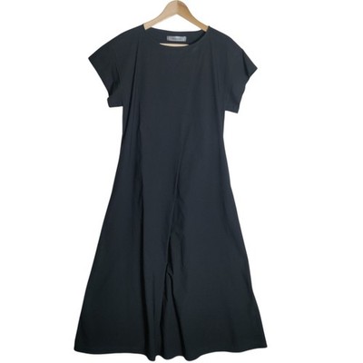 Paquito Black Short Sleeve Midi Dress Made in Italy  Womens Size S