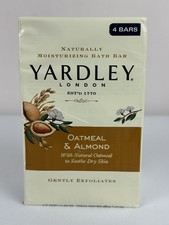 Yardley London Oatmeal Almond Natural Moisturizing Bath Bar 4 Count 4.25 Ounce