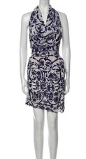 gucci women printed silk dress size M IT40