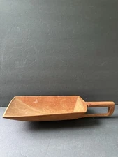 Vintage Scoop Wood Grain Flour Handcarved Rustic Farmhouse Cottagecore Primative