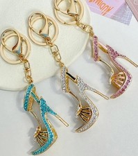 Hollowed Rhinestone High Heel keychain