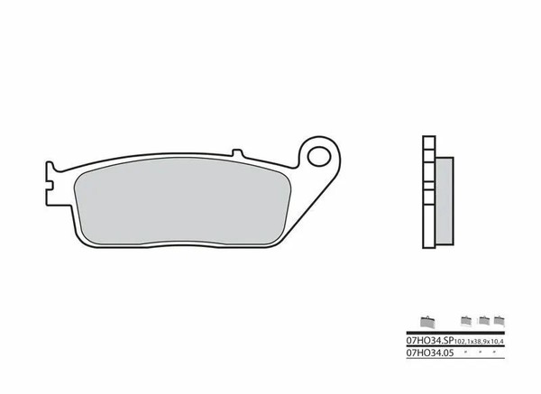 BremsbeläGe Hinten Brembo 07HO34SP FüR Victory Vegas 1800 High Ball Abs 2015-17-image