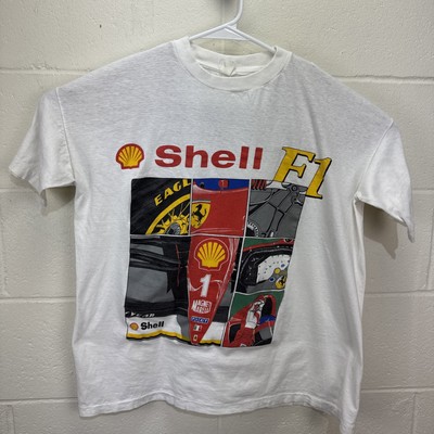 Vintage Mens T-Shirt FERRARI FORMULA 1 Shell F1 Scuderia Moto