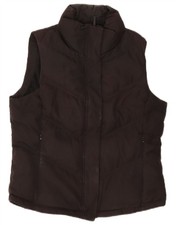 CALVIN KLEIN Gilet donna imbottito UK 12 Medium nero DD11