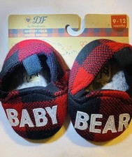 NWT DEARFOAMS MEMORY FOAM LIMITED EDITION BABY BEAR SLIPPERS SIZE 9-12 MONTHS