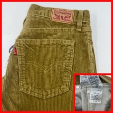 Vintage Levi's 29x30 Strait Leg Corduroy Pants Tan Mens