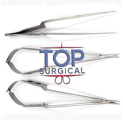 Yasargil Bayonet Scissor, Needle Holder & Tweezer Set Of 3 Pcs