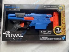 Brand New NERF Rival Finisher XX 700 Blaster / Quick Load Magazine / 7 Rounds