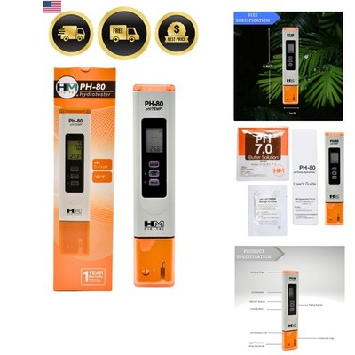 Digital pH Meter Temperature Meter Waterproof Handheld Eco-Friendly