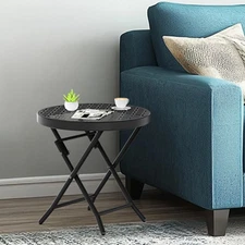 18" Portable Patio Folding Side Table Dining Sturdy and Durable Outdoor Garden