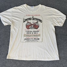 Vintage 2003 Lynyrd Skynyrd T-Shirt Men's XL Outta The Hole Touring Y2K White