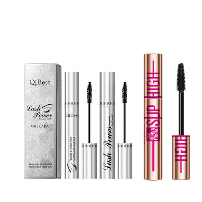 2 Piece 4D Mascara Set Waterproof Volume Curling Black Lash Eyelash Extension