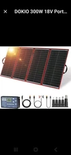 🌞 DOKIO 300W 18V Foldable Portable Solar Panel Kit - NEW Open Box