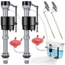 Universal Flusher Kit, Water-Saving Height Adjustable Fill Valve, 2-Inch Fl...