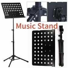 Sheet Music Stand-Metal Professional Portable Perforated Music Stand Adjustable
