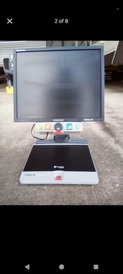 freedom scientific topaz  electronic magnifier (coin) reading ) close inspection