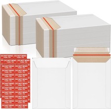 100 Pack 6x8 Inch Rigid Mailers Self Seal Protective Flat Cardboard Envelopes