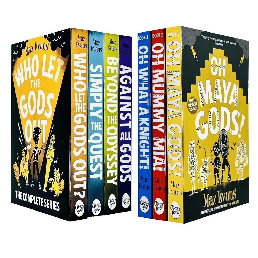 Maz Evans Gods Squad 7 Book Collection Set - NEW (Free P+P) Who Let the Gods Out