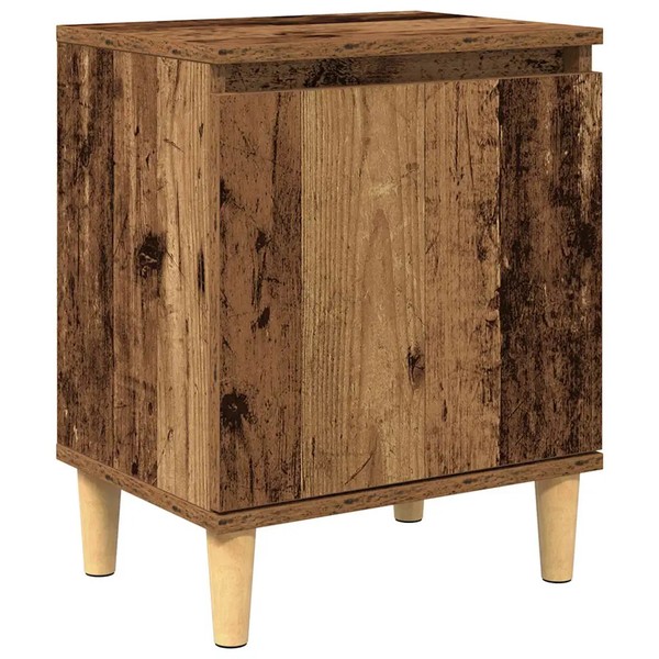 Nachttisch Altholz Massivholz 40X30X50 Cm Beistelltisch Shabby-image