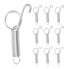 24Pcs Stainless Steel Spring Latch Hooks for Cage Durable Silver Quick Install