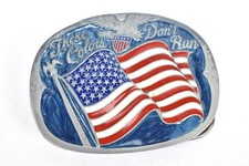 American Flag Belt Buckle These Colors Don't Run Buckle Bakery 1652 Vintage
