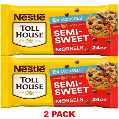 2x Nestle Toll House Chocolate Semi Sweet Morsels Baking Chips 24 oz Bag 2 PACK