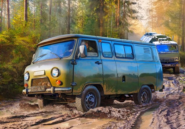 Zvzeda 3644 1/35 Uaz 3909-image