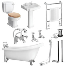 Havenwood Traditional Roll Tap Bathroom Suite | Toilet | Bath | Radiator