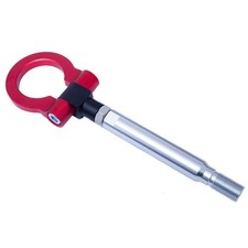 Racing Style Front Rear Bumper Red Towing Tow Hook Trailer Ring Car Tow