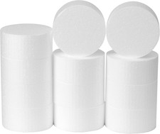 12 Pack 4X4X2 Inch Foam Circles for Crafts 2 Inch Thick round Polystyrene Discs