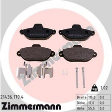 ZIMMERMANN Bremsbelagsatz Scheibenbremse 21436.170.4 für FIAT SEICENTO 21436 500